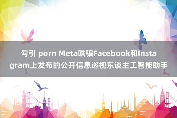 勾引 porn Meta哄骗Facebook和Instagram上发布的公开信息巡视东谈主工智能助手