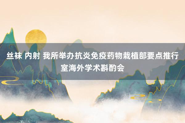 丝袜 内射 我所举办抗炎免疫药物栽植部要点推行室海外学术斟酌会