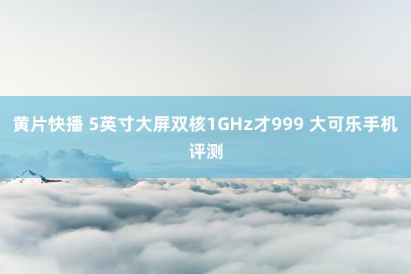 黄片快播 5英寸大屏双核1GHz才999 大可乐手机评测